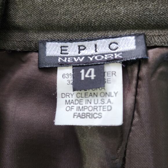 Epic New York Gray Straight Pencil Knee Length Work Business Skirt Size 14 - Picture 3 of 4